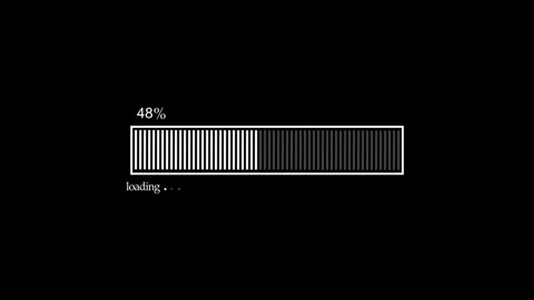 Minimal loading progress bar showing percent completion with simple white i.. Stock Footage 337182963
