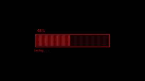 Minimal loading progress bar showing percent completion with simple white i.. Stock Footage 337182964