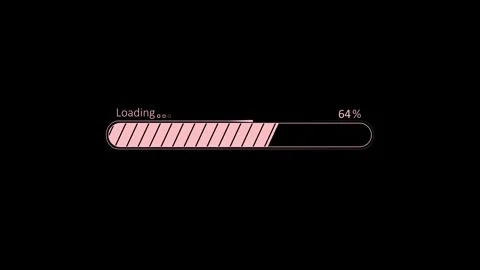 Minimal loading progress bar showing percentage animation, Simple waiting l.. Stock Footage 340387834