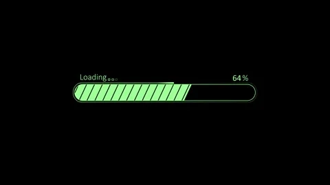 Minimal loading progress bar showing percentage animation, Simple waiting l.. Stock Footage 340387840