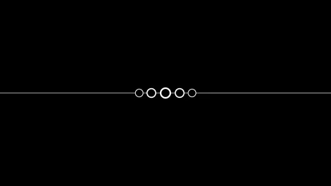 Minimal loading progress dots on horizontal line with arrows, abstract loop.. Stock Footage 341675684