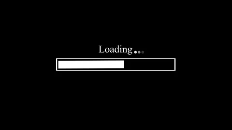 Minimal loading screen with progress bar animation Stock Footage 335488679