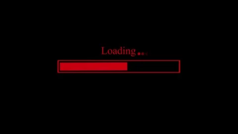Minimal loading screen with progress bar animation Stock Footage 335488681