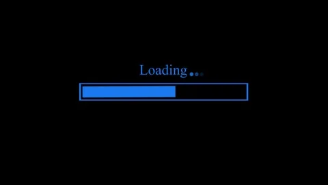 Minimal loading screen with progress bar animation Stock Footage 335488686