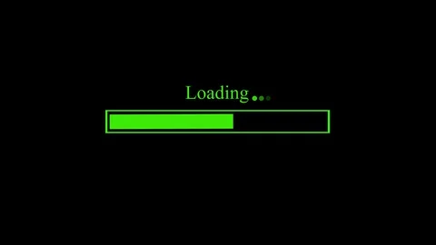 Minimal loading screen with progress bar animation Stock Footage 335488688