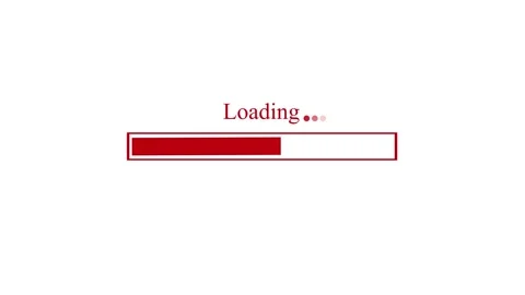 Minimal loading screen with progress bar animation Stock Footage 335488698