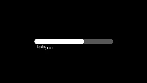 Minimal loading screen with a progress bar and loading text animation Vidéo 336909681