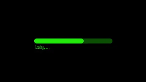 Minimal loading screen with a progress bar and loading text animation Stock Footage 336909688