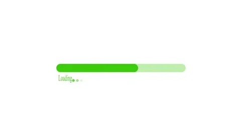 Minimal loading screen with a progress bar and loading text animation Video stock 336909698