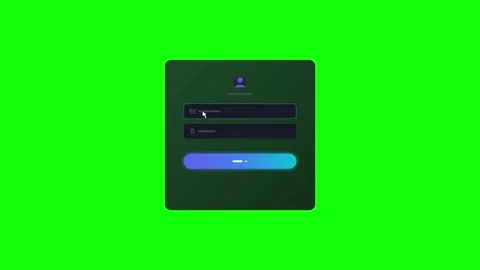 Minimal login progress loading animation on green screen background Stock-Footage 347094554