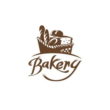 Minimal logo of bakery vector illustration. Stock Illustration