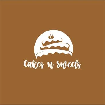 Minimal logo of cake vector illustration Stock-Illustration