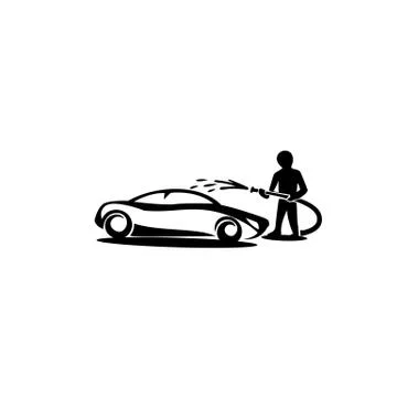 Minimal Logo car wash vector illustration Stock Illustration