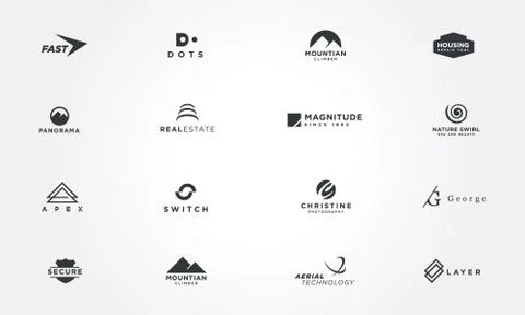 Minimal logo design collections concepts. Creative design vector illustration 库存插图