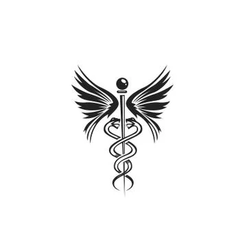 Minimal logo of doctors symbol vector illustration. Illustrazione stock