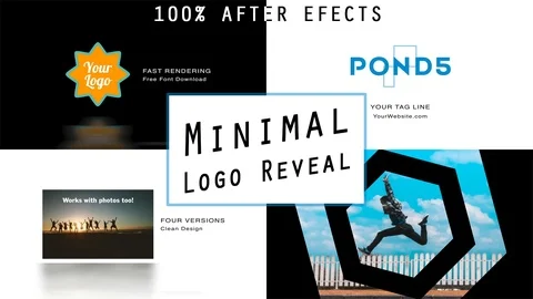 Minimal Logo Fast Reveal with 4 Variations Stock After Effects