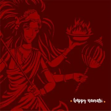 Minimal logo of goddess durgadevi vector illustration Stock Illustration