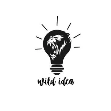 Minimal logo of gorilla vector illustration design. Stock Illustration