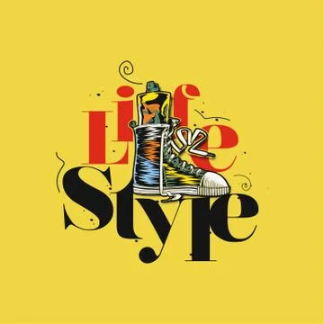 Minimal logo of life style vector illustration. Stock Illustration