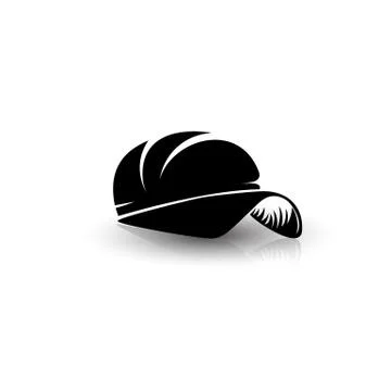 Minimal logo of rapper cap vector logo illustration. Stock Illustration