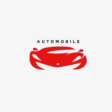 Minimal logo of red automobile vector illustration Stock-Illustration