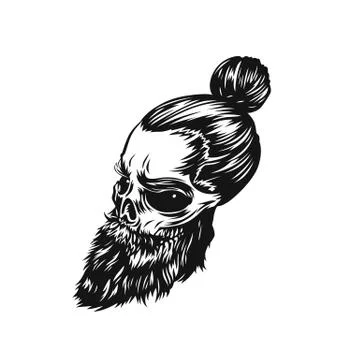 Minimal logo of swag skull vector illustration. Stock Illustration