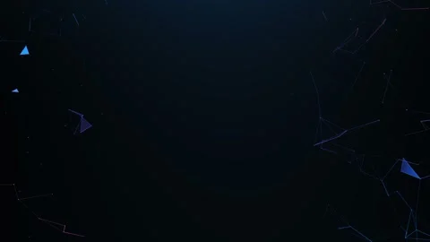 Minimal low poly network frame on dark background, clean futuristic tech ba.. Stock Footage 343758274