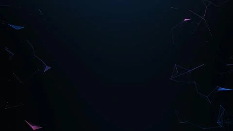 Minimal low poly network frame on dark background, clean tech backdrop with.. 스톡 일러스트