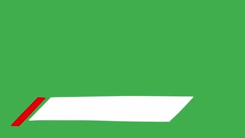 Minimal Lower Third 2D Animation on Green Screen | Banner Graphic Overlay Stock Footage 333522403