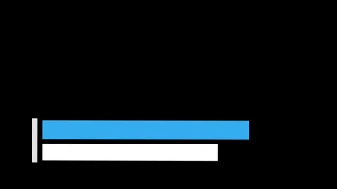 Minimal lower third title bar animation isolated on black background Stock Footage 328587422