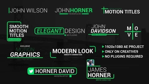 Minimal Lower Third Titles Stock After Effects