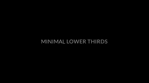 Minimal Lower Thirds 스톡 After Effects