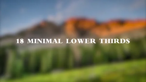 Minimal lower thirds Stock After Effects