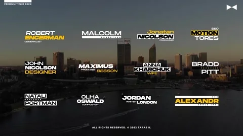Minimal Lower Thirds After Effects stock