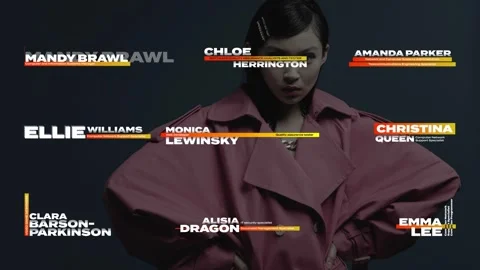 Minimal Lower Thirds After Effects stock