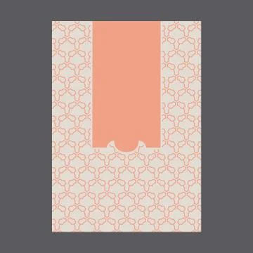 Minimal luxury Cover design with pattern element for menu, invitation card, b Stock Illustration