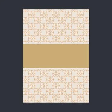 Minimal luxury Cover design with pattern element for menu, invitation card, b Stock Illustration