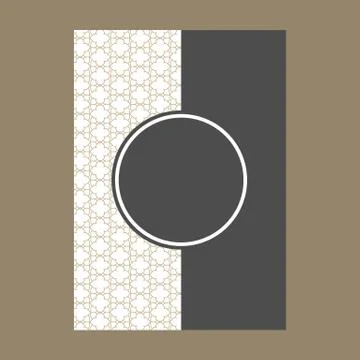 Minimal luxury Cover design with pattern element for menu, invitation card, b 스톡 일러스트