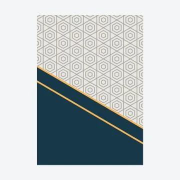 Minimal luxury Cover design with pattern element for menu, invitation card, b Illustrazione stock