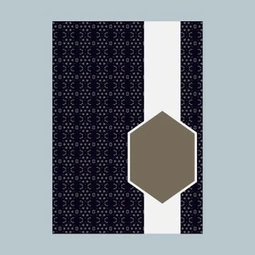 Minimal luxury Cover design with pattern element for menu, invitation card, b Stock Illustration