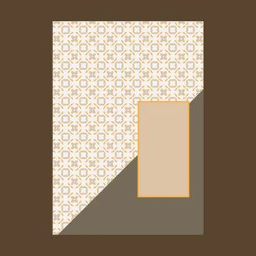 Minimal luxury Cover design with pattern element for menu, invitation card, b Stock Illustration