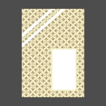 Minimal luxury Cover design with pattern element for menu, invitation card, b 스톡 일러스트