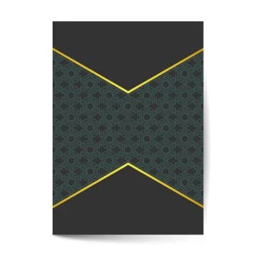 Minimal luxury Cover design with pattern element for menu, invitation card, b Illustrazione stock