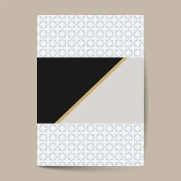 Minimal luxury Cover design with pattern element for menu, invitation card, b Illustrazione stock