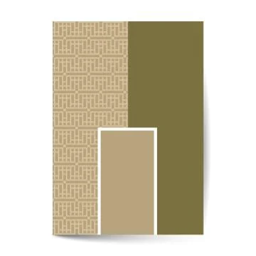 Minimal luxury Cover design with pattern element for menu, invitation card, b Stock Illustration