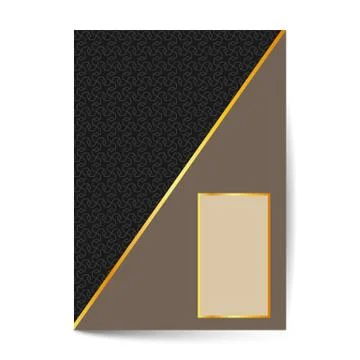 Minimal luxury Cover design with pattern element for menu, invitation card, b Illustrazione stock
