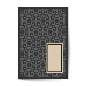 Minimal luxury Cover design with pattern element for menu, invitation card, b Illustrazione stock
