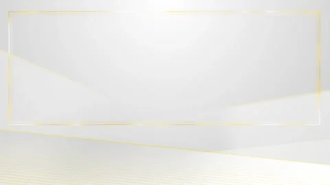 Minimal luxury gold border visual white clean surface, soft elegant lines, brigh Stock Footage 340527057
