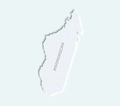 Minimal Madagascar map Stock Illustration