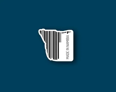 Minimal “Made in Namibia” barcode Stock Illustration